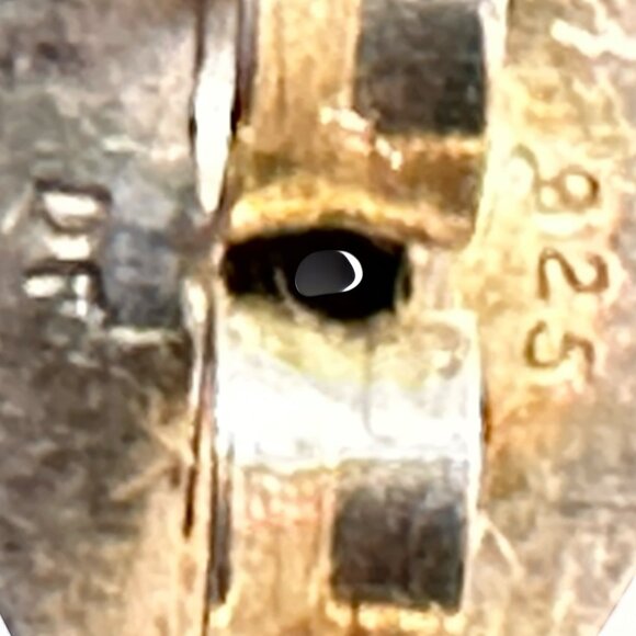 NW Lagos "Caviar" Silver / 18K Gold Earrings - Picture 8 of 8